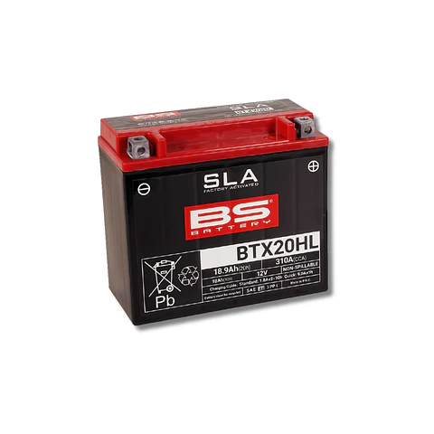 Batería Moto Bs Battery BTX20HL SLA AGM (Equivalente YTX20HL) 12V 18Ah