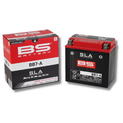 Batería Moto Bs Battery BB7-A SLA AGM (Equivalente 12N7-4A) 12V 8Ah