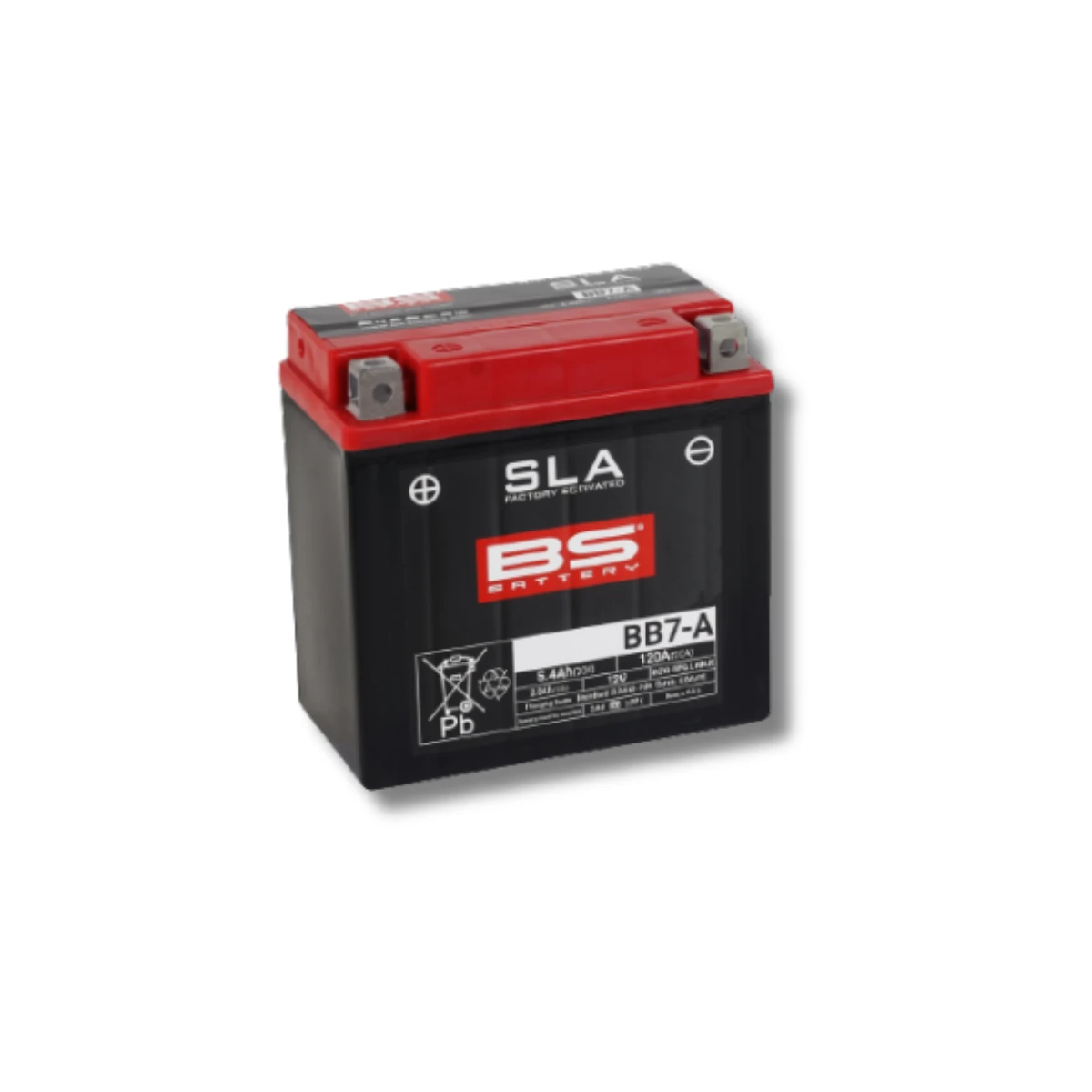 Batería Moto Bs Battery BB7-A SLA AGM (Equivalente 12N7-4A) 12V 8Ah 2