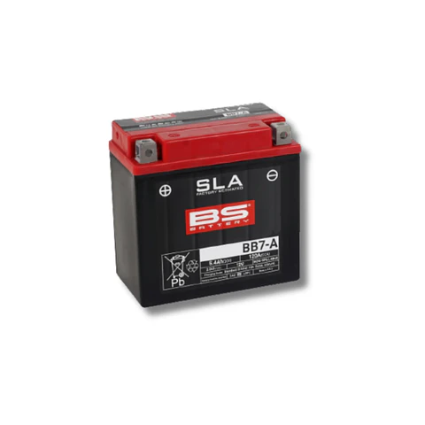 Batería Moto Bs Battery BB7-A SLA AGM (Equivalente 12N7-4A) 12V 8Ah