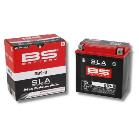 Batería Moto Bs Battery BB9-B SLA AGM (Equivalente YB9-B, 12N9-4B-1) 12V 9Ah