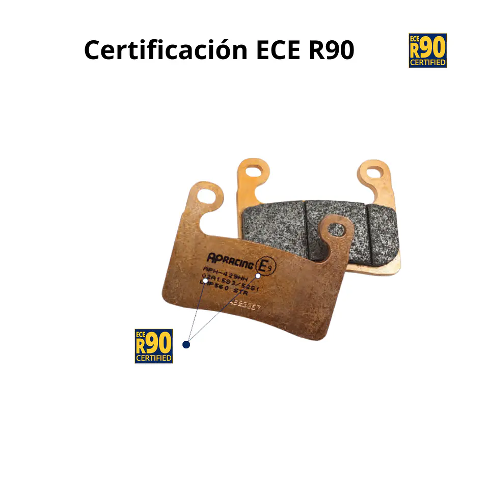 Pastilla freno trasera Ap Racing LMP274SR Sinterizada - BMW R1200/1250GS R1200/1250R RT K1600 - Ducati Diavel XDiavel - Triumph Scrambler1200 Rocket III 4