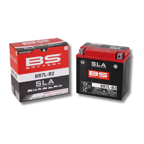 Batería Moto Bs Battery BB7L-B2 SLA AGM (Equivalente YB7L-B2) 12V 8Ah