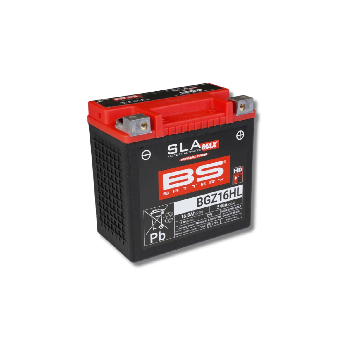 Batería Moto Bs Battery BGZ16HL SLA AGM MAX (Equivalente GYZ16HL) 12V 16Ah 2