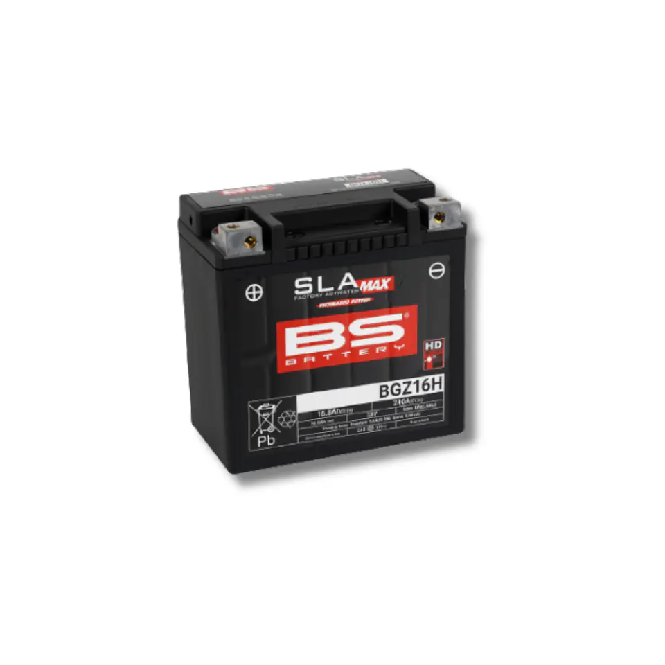 Batería Moto Bs Battery BGZ16H SLA AGM MAX (Equivalente GYZ16H) 12V 16Ah 2