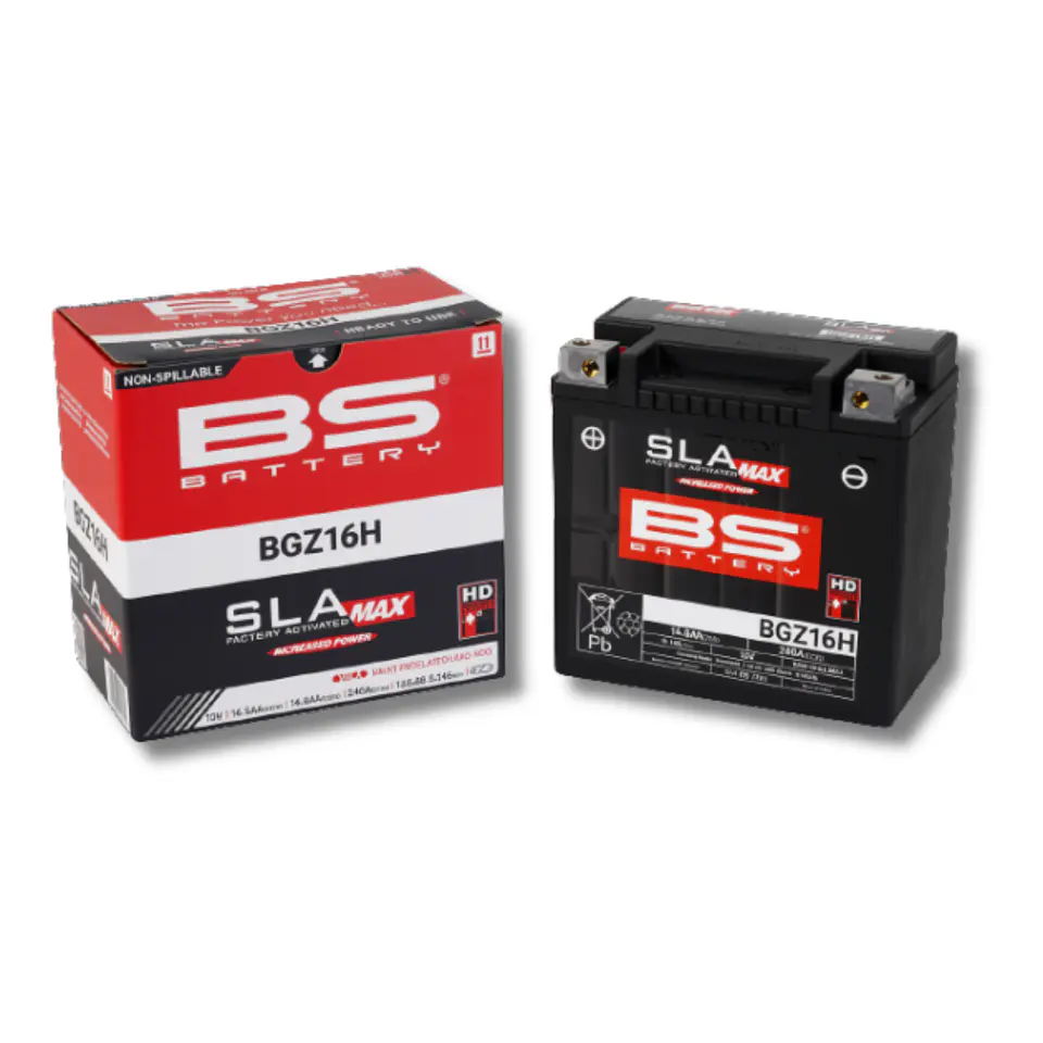 Batería Moto Bs Battery BGZ16H SLA AGM MAX (Equivalente GYZ16H) 12V 16Ah 1