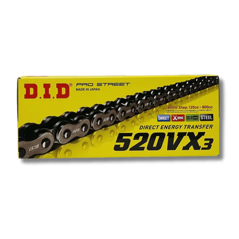 Cadena con X ring D.I.D VX3 520-124E Japón  