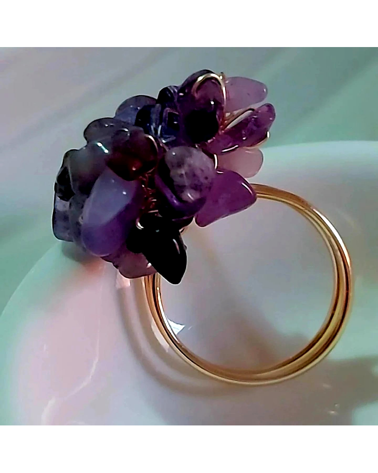 Anillo Amatistas 