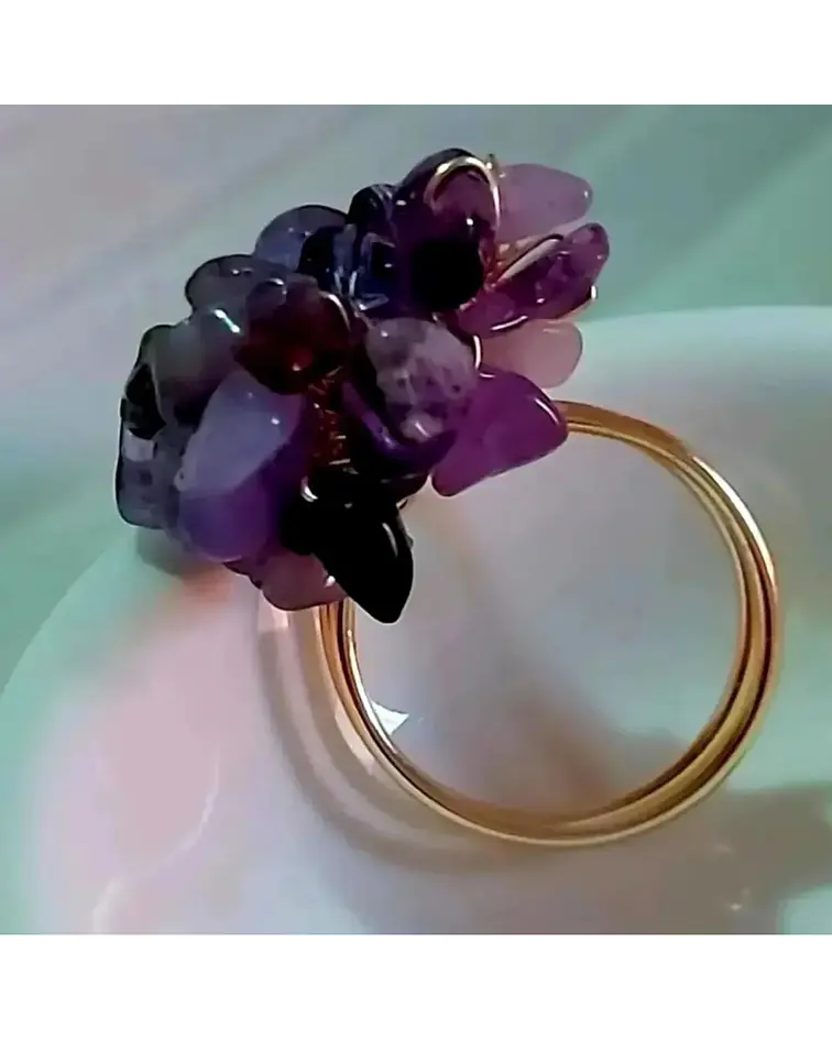 Anillo Amatistas 