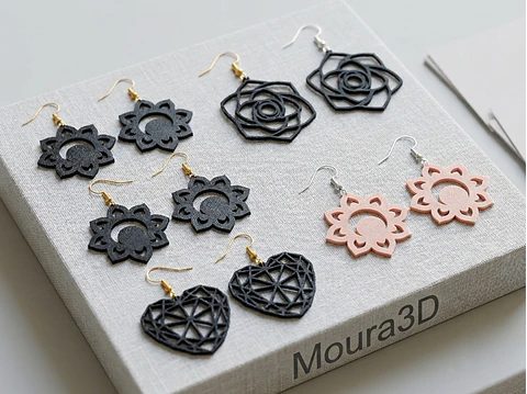Brincos  em Impressão 3D – Mandala Ultra Leves