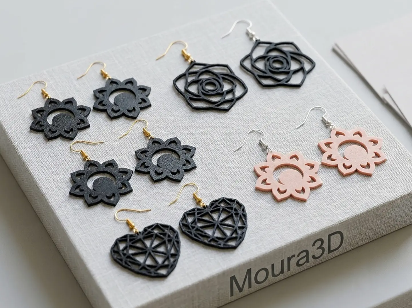 Brincos  em Impressão 3D – Mandala Ultra Leves 1