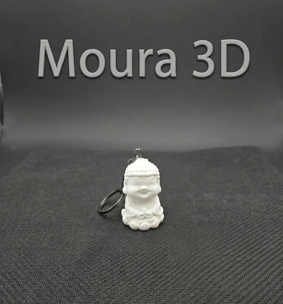 Porta-Chaves Buda 3D – Amuleto de Boa Sorte e Paz Interior 1