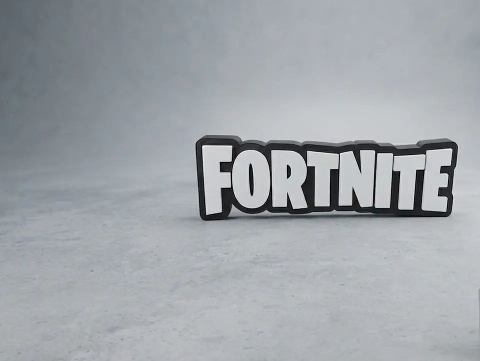 Placa Decorativa Logo Fortnite 3D (20cm) – Decoração de Setup Gamer 2