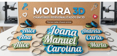 Porta chaves nome personalizado