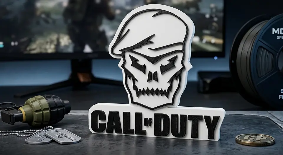 Stand de Mesa Colecionável Call of Duty 3D 1