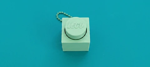 🧱 Clicker Anti-stress Inspirado em Bloco de Construção LEGO