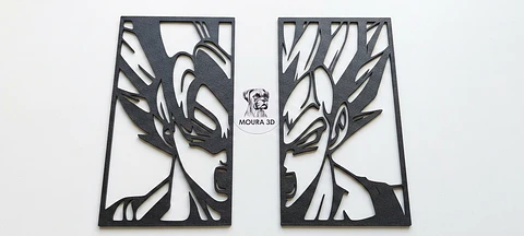 🐉 Quadro Decorativo Line Art Inspirado em Dragon Ball