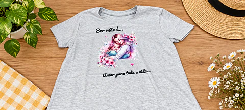 T-shirt “Ser Mãe é… Amar para Toda a Vida”🌸