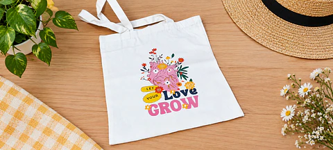 Saco de Algodão “Let Your Love Grow”