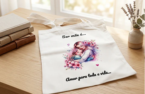 Saco Personalizado-Ser Mãe é Amar para Toda a Vida ❤️