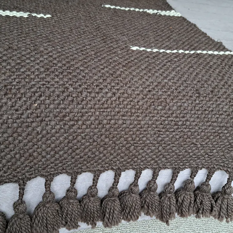 Piecera Cordón Café Borlas 2 plazas 4