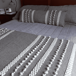 Conjunto Piecera Arena y Perlas King