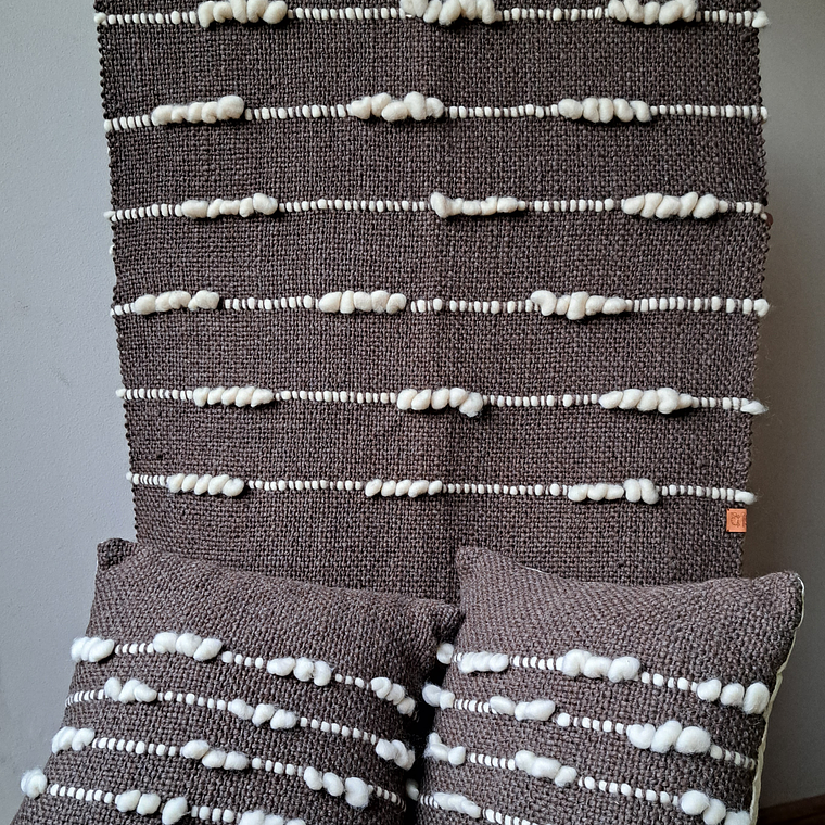 Conjunto Piecera Café Crudo 2 plazas  1