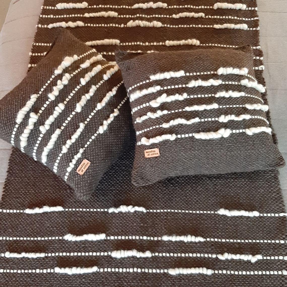 Conjunto Piecera Café Crudo 2 plazas  4