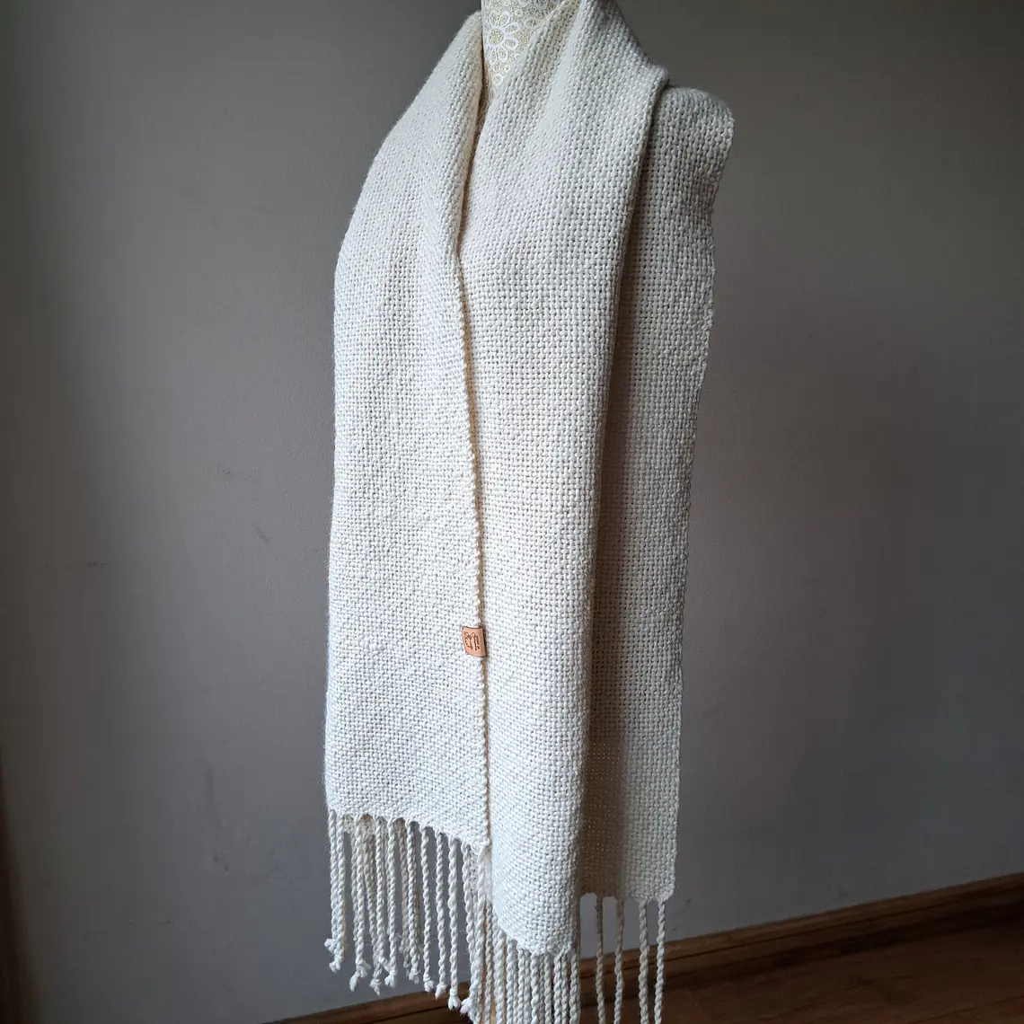 Bufanda de Alpaca - Blanco Natural 1