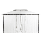 Pérgola Romana 3x4 metros con Cortinas Beige 4