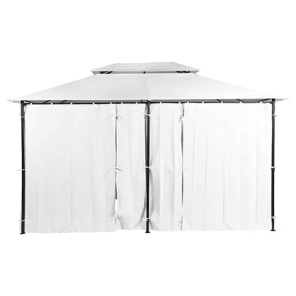 Pérgola Romana 3x4 metros con Cortinas Beige 4