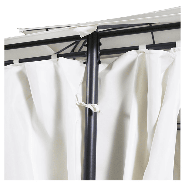 Pérgola Romana 3x4 metros con Cortinas Beige 5