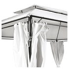 Pérgola Romana 3x4 metros con Cortinas Beige 6