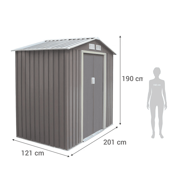 Bodega de jardín 201x121x190 cm ERGO 5