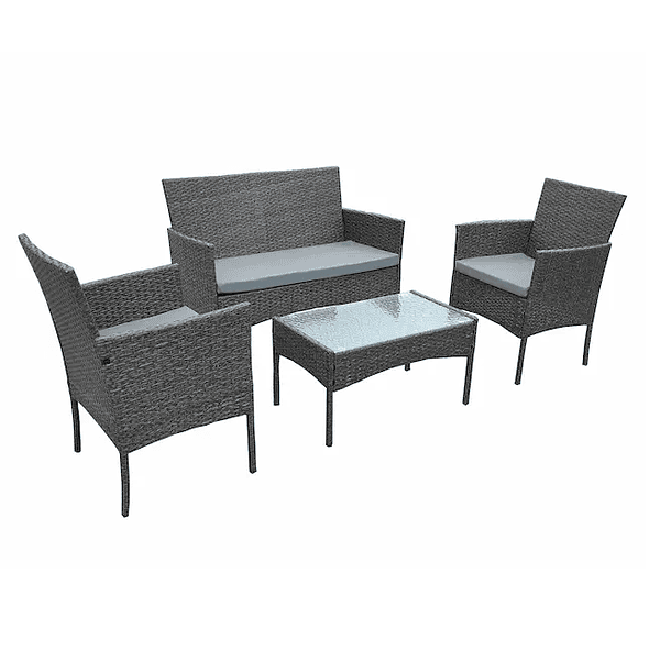 Set living New Valencia gris 4 personas Outzen 1