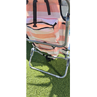 Silla Reposera Lineas Rosa con Blanco Possa 4