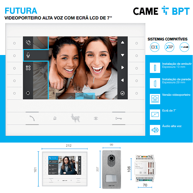 Futura 7' Video Door Phone Kit (FuturaKitVC04) BPT