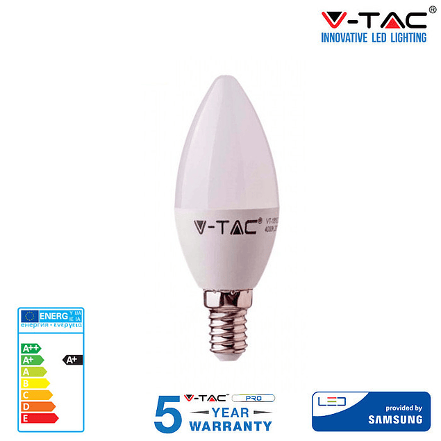 LED LAMP E14 5.5W 470Lm SAMSUNG CHIP CANDLE
