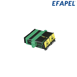 Acoplador para conectores de fibra óptica dúplex SC APC