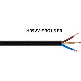 Flexible Cable 3G1.5mm2 H05VV-F (FVV) Black