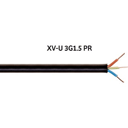 Câble Rigide 3G1,5mm2 XV-U (VV) Noir