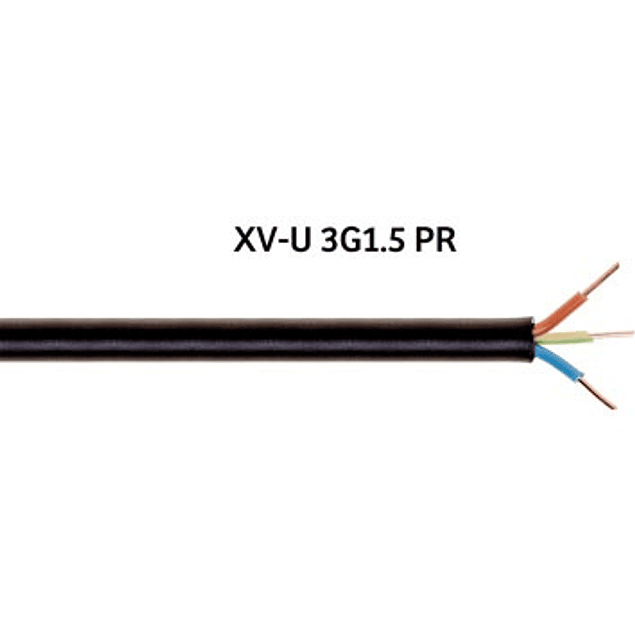 RIGID CABLE 3G1.5mm2 XV-U (VV) BLACK
