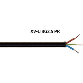 Rigid Cable 3G2.5mm2 XV-U (VV) Black 100m