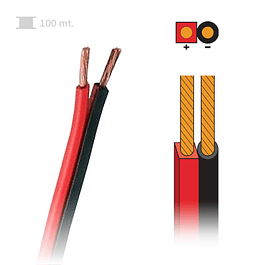 Câble Haut-Parleur 2x1mm² Noir/Rouge