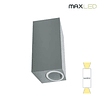 Aplique de pared rectangular 2xGU10 IP54 Negro/Blanco/Gris