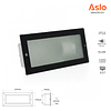 Aplique Empotrar LED E27 Blanco/Negro