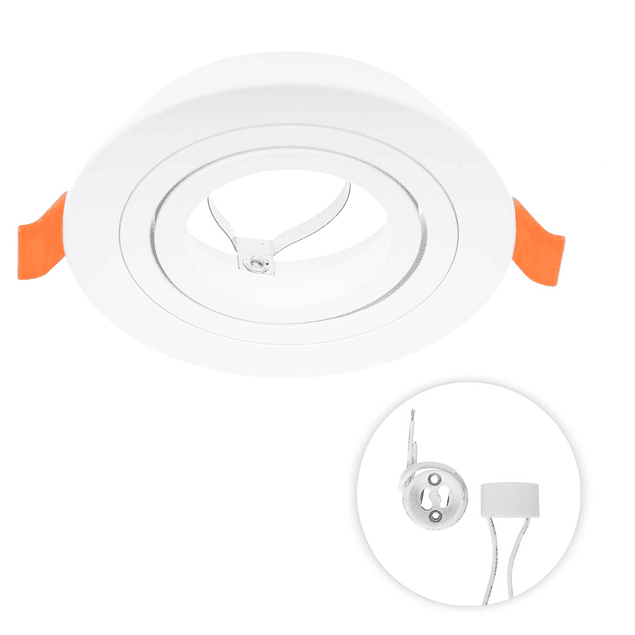 Anneau pour Spot Encastrable INTECA Rotatif Rond Hauteur.0,3xD.9cm Blanc