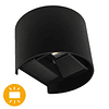 Aplique de pared ROOMS IP65 2x3W LED 500lm L.14xL.12xAlt.10cm Negro