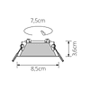 Anneau pour spot encastrable ONIRO rond H.3,6xP.8,5cm Polycarbonate (PC) Blanc