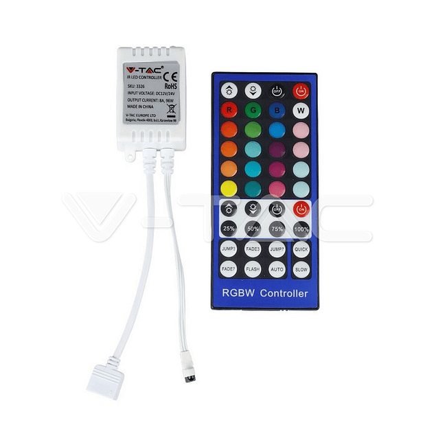 Controlador de infrarrojos RGB+blanco con comando IR V-TAC